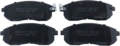 Front and Rear Brake Pad Set Ceramic Hardware Compatible with 1989-1990 Nissan Maxima in Saudi Arabia
