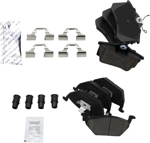 Front and Rear Brake Pad Set Ceramic Compatible with 2003-2006 Volkswagen Beetle 2006 Golf 1999-2014 Jetta in Saudi Arabia