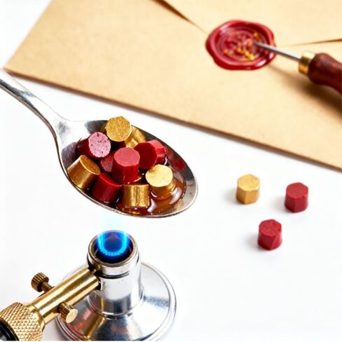 YGHM Made with Love Wax Seal Stamp Kit - Natural Rosewood Handle | Vintage Style for Wedding Invitations, Envelopes, Gift Sealing & Wine Packaging in Saudi Arabia