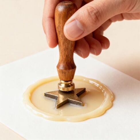 YGHM Made with Love Wax Seal Stamp Kit - Natural Rosewood Handle | Vintage Style for Wedding Invitations, Envelopes, Gift Sealing & Wine Packaging in Saudi Arabia