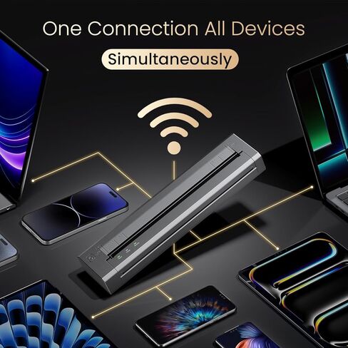 Phomemo G100 Pro Upgraded WiFi Direct Print Portable Printers Wireless for Travel,100mm/s Thermal Inkless Printer, Supports 8.5"x11"US Letter/A4/B5/A5, Compatible with iOS, Android, Windows, Mac in Saudi Arabia