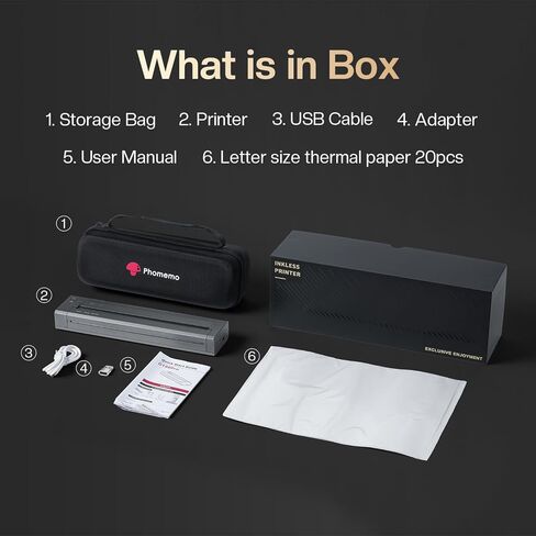 Phomemo G100 Pro Upgraded WiFi Direct Print Portable Printers Wireless for Travel,100mm/s Thermal Inkless Printer, Supports 8.5"x11"US Letter/A4/B5/A5, Compatible with iOS, Android, Windows, Mac in Saudi Arabia