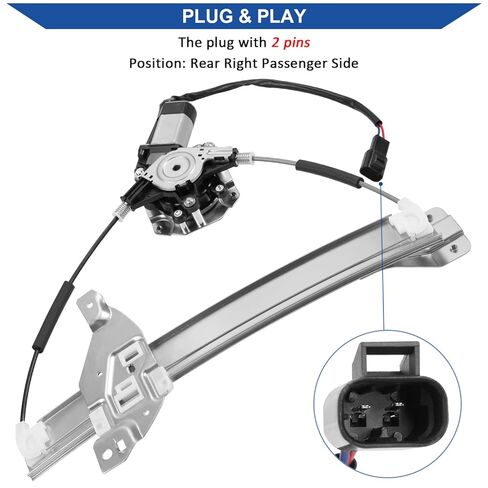 Obaee 748-172 Front Left Driver Side Power Window Lift Regulator & Motor Assembly Compatible with Chevy Impala 2006-2013 & Chevrolet Impala Limited 2014-2015 Replace OE 10338555 in Kuwait