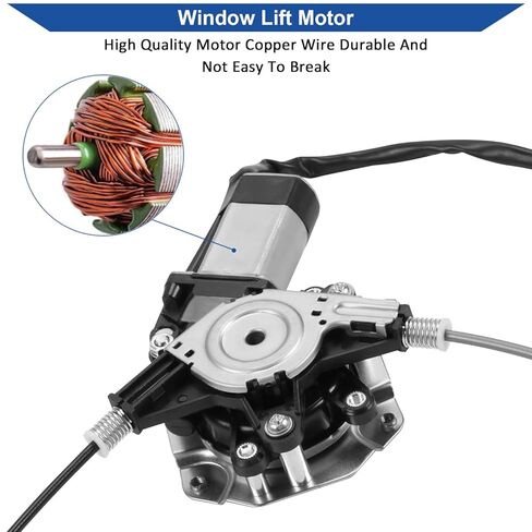 Obaee 748-172 Front Left Driver Side Power Window Lift Regulator & Motor Assembly Compatible with Chevy Impala 2006-2013 & Chevrolet Impala Limited 2014-2015 Replace OE 10338555 in Kuwait