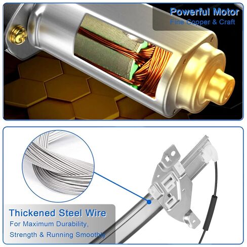 Obaee 748-172 Front Left Driver Side Power Window Lift Regulator & Motor Assembly Compatible with Chevy Impala 2006-2013 & Chevrolet Impala Limited 2014-2015 Replace OE 10338555 in Kuwait