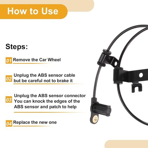 مستشعر سرعة العجلات ABS رقم 9L8Z2C190A مستشعر ABS الخلفي الأيمن مستشعر نظام الفرامل المضادة للقفل لفورد إسكيب 2009-2012 in Kuwait