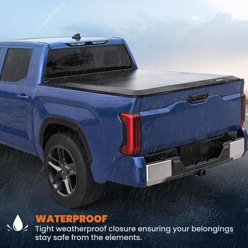 Soft Quad Tonneau Cover Truck Bed Compatible for 2014-2025 Toyota Tundra 5.5ft Bed (incl Utility Track System w/LED Light Strip in Saudi Arabia