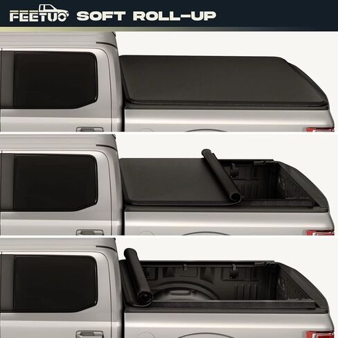 Soft Roll-Up Tonneau Cover Truck Bed for 2022-2025 Ford Maverick 4' 6" Bed (54.4") in Saudi Arabia