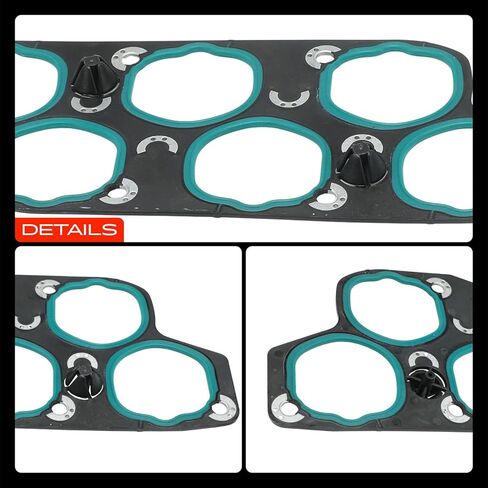 A-Premium 3PCS Lower and Upper Engine Manifold Seal Gasket Set Compatible with Chevrolet Equinox, Malibu & Buick LaCrosse, Allure, Rendezvous & Cadillac SRX, CTS, STS & Saab & Saturn & Suzuki in Saudi Arabia