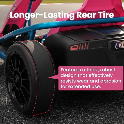 Electric Drift Go Kart for Kids 8-12, 24V Battery,360W Motor, Reinforced Wear-Proof Rear Wheels, 3 Unique Colors, 8.1MPH High Speed,154lbs Capacity, Drift Ride On Car Toy (Red) in Saudi Arabia