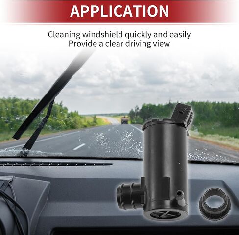 ACROPIX Windshield Washer Pump Car Front Windshield Washer Motor Pump for Ford Expedition 1998-2017 with Grommet No.6F9Z17664A/7L2Z17664A - Pack of 1 in Saudi Arabia