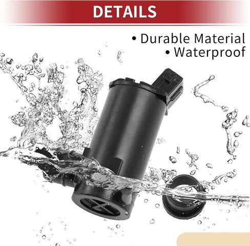 ACROPIX Windshield Washer Pump Car Front Windshield Washer Motor Pump for Ford Expedition 1998-2017 with Grommet No.6F9Z17664A/7L2Z17664A - Pack of 1 in Saudi Arabia