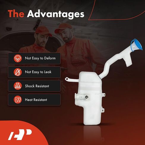 A-Premium Windshield Washer Reservoir Compatible with Select Nissan Models - Frontier 1998-2004, Xterra 2000-2001, with (Cap/Washer Pump/Hose/Filler Neck/Bracket) - Replace# 289109Z400 in Saudi Arabia