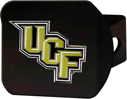 FANMATS 31110 University of Central Florida Black Metal Hitch Cover - 3D Color Emblem with Metal Chrome 3D Logo Emblem – Easy Installation on Truck, SUV, Car - Ideal Gift for Die Hard NCAA Fan in Saudi Arabia