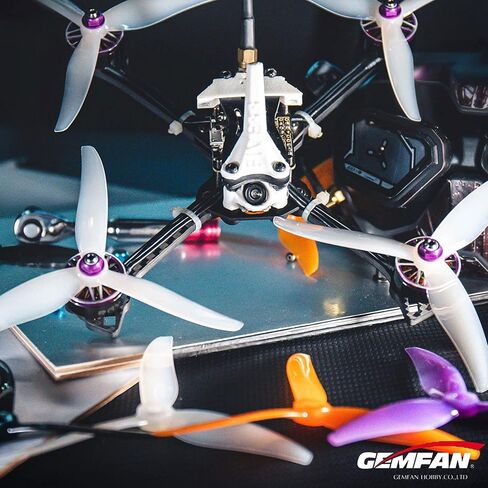 Gemfan Hurricane 5236 Propeller 5.2 Inch Prop w/ 5mm Shaft for FPV Freestyle Racing Drone Quadcopter (16pcs - 8 CW 8 CCW) in Kuwait