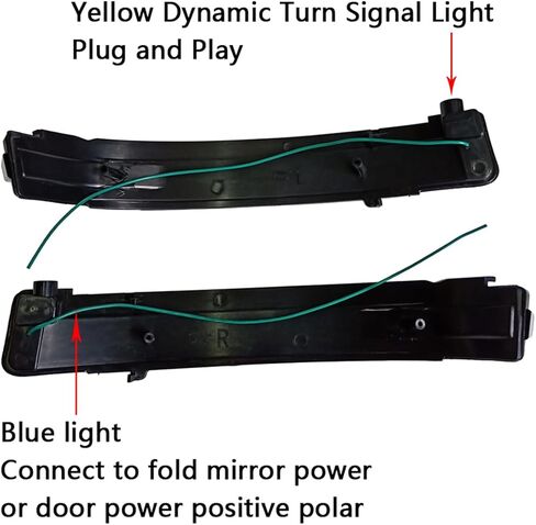 مؤشر ضوء إشارة الانعطاف الجانبي LED الديناميكي وميض متسلسل LED مرآة جانبية متوافقة مع Nis-san X-Trail T32 Ro-gue Qash-qai J11 Mu-rano Z52 Juke Navara Path-finder Pack لشخصين in Saudi Arabia