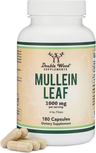 Mullein Drops for Lungs - Organic Mullein Leaf Extract for Lungs - 2FL OZ, 60 Servings (Better Absorbed Than Capsules, Great Addition to Mullein Tea) to Support Lung Health by Double Wood in Kuwait