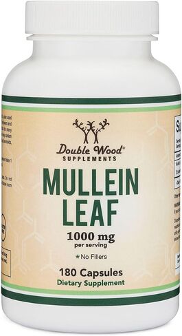 Mullein Drops for Lungs - Organic Mullein Leaf Extract for Lungs - 2FL OZ, 60 Servings (Better Absorbed Than Capsules, Great Addition to Mullein Tea) to Support Lung Health by Double Wood in Kuwait