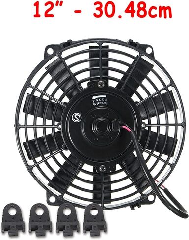 8 9 10 12 14 Inch Universal Slim Fan Push Pull Electric Radiator Fan Cooling Mounting Kit 80W 2100Rpm Car Fan and Kit in Saudi Arabia