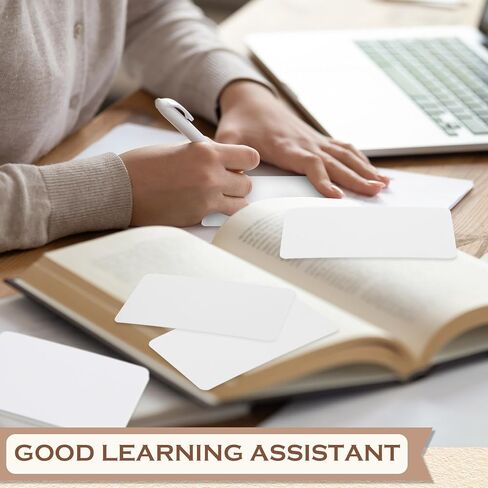 1000pcs Small Blank Business Cards 3.54 x 2.13 Inch Kraft Paper Card White Thank You Cardstock Message Notes Tags for Study Index Flash DIY Business Appreciation in Saudi Arabia