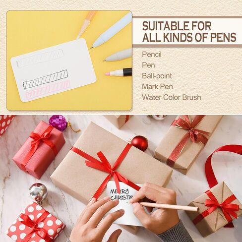 1000pcs Small Blank Business Cards 3.54 x 2.13 Inch Kraft Paper Card White Thank You Cardstock Message Notes Tags for Study Index Flash DIY Business Appreciation in Saudi Arabia