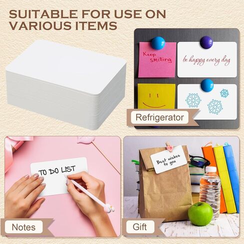 1000pcs Small Blank Business Cards 3.54 x 2.13 Inch Kraft Paper Card White Thank You Cardstock Message Notes Tags for Study Index Flash DIY Business Appreciation in Saudi Arabia