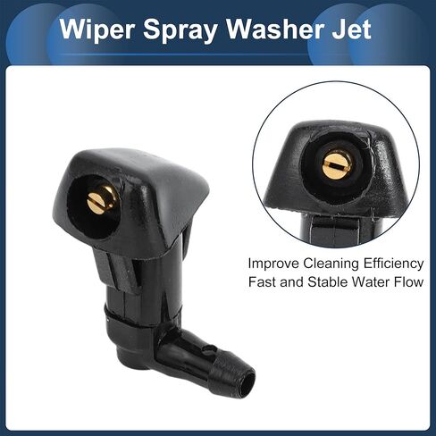 Windshield Washer Nozzle Front with Hose Connector No.76810SDAA11 for Honda Civic 2006-2011 for Honda Odyssey 2005-2010 Plastic Black in Saudi Arabia