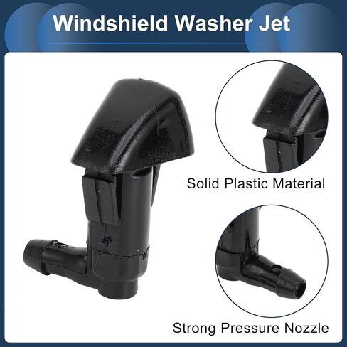 Windshield Washer Nozzle Front with Hose Connector No.76810SDAA11 for Honda Civic 2006-2011 for Honda Odyssey 2005-2010 Plastic Black in Saudi Arabia