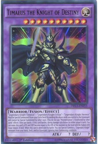 YuGiOh : DRL3-EN055 1st Ed Timaeus The Knight of Destiny Ultra Rare Card - ( Yu-Gi-Oh! Single Card) in Saudi Arabia