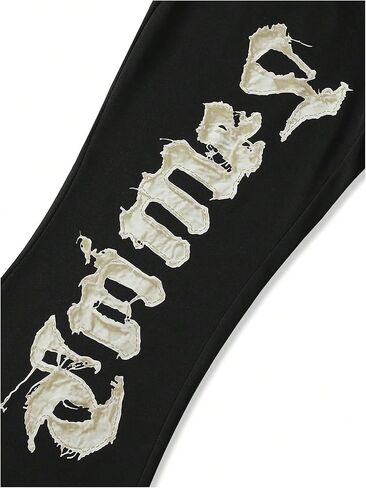 SHENHE Men's Graphic Cross Print Flare Sweatpants Drawstring Gothic Y2k Casual Pants in Kuwait