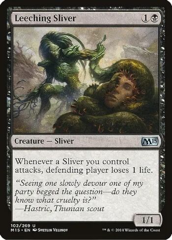 Magic: The Gathering MTG - Leeching Sliver (102/269) - Magic 2015 in Saudi Arabia