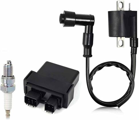 Ignition Coil, Ignition Coil & Spark Plug & CDI Box Set For Yamaha YFM50 50R Raptor 50 2004-2008/OEM:5YF-85540-00-00,3KJ-82310-10-00 in Saudi Arabia