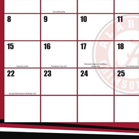 تقويم مكتب تيرنر سبورتس ألاباما قرمزي تايد 2026 مقاس 17 × 11 (26998901002) in Kuwait