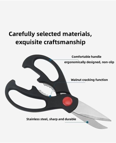 3 Pack Craft Scissors, All Purpose Blades Shears and Comfort Grip Handles, Multipurpose Fabric Scissors Tool Great for Office, Home,Sewing and Crafts in Saudi Arabia