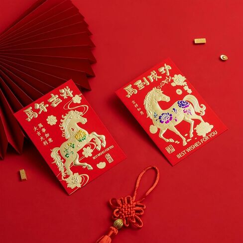 Red Envelopes Chinese New Year, 72pcs Money Envelopes for Cash Christmas Lucky Money Hong Bao Red Pocket for Year of Snake 2025, Realistic Snake, 6 Designs (C, Small) in Kuwait