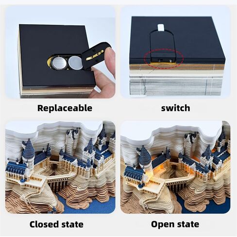 3D Desk Calendar 2026 Time Pieces Tear-Away Calendars with Pen Holder,Weekly Planner Art Memo Pad,Self-Stick Note Paper Desktop Organization Creative Christma Gift with Acrylic Box in Saudi Arabia