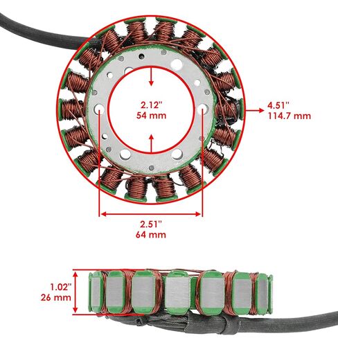 Caltric Stator and Gasket Compatible with Suzuki Lt-F500F Lt F500F Quadrunner 500 1998 1999 2000 2001 2002 in Saudi Arabia
