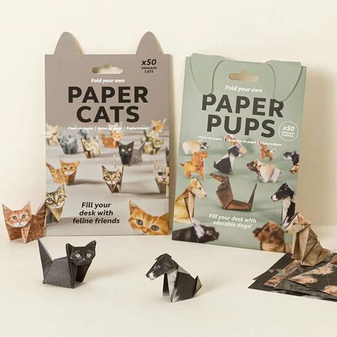 DIY Paper Cats - 50 Sheets DIY Origami Paper to Fold Cute Cat Figures, Fun Craft Activity for Adults, Interesting Craft Activities for Cats Lovers (Cat) in Saudi Arabia