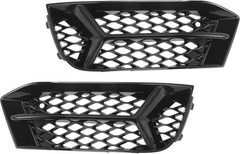 Fog Light Grill Front Lower Bumper Fog Light Cover Inserts No.8V5807681AA/8V5807682AA for Audi A3 17-20 Black ABS 1 Pair Front Left/Front Right Car in Saudi Arabia