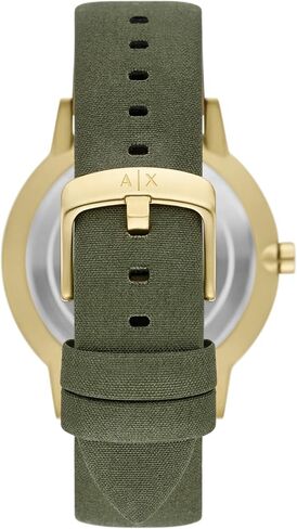 مجموعة هدايا A|X Armani Exchange بثلاثة عقارب من الفولاذ المقاوم للصدأ وسوار ذهبي اللون (الموديل: AX7144SET) in Saudi Arabia