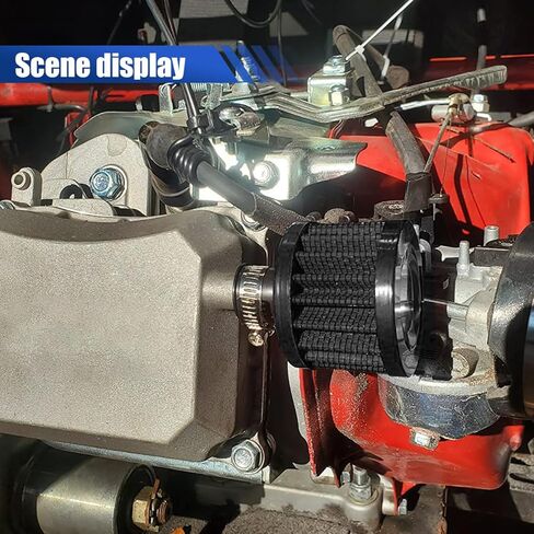 0.47"/12mm Car Cold Air Intake Filter, Round Tapered Car Valve Cover Breather Filter, High Flow Automotive Filters, Fit for Most Cars, Motorcycles (Black) in Saudi Arabia