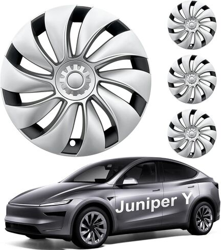 Hubcaps for Tesla Model Y Juniper 2026, 19 Inch Matte Black Wheel Covers with Center Caps,Rim Protectors, Easy Clip-On Installation, for Model Y Juniper Accessories 2025 2026 (Matte Black) in Kuwait