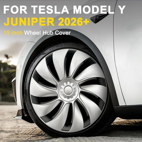 Hubcaps for Tesla Model Y Juniper 2026, 19 Inch Matte Black Wheel Covers with Center Caps,Rim Protectors, Easy Clip-On Installation, for Model Y Juniper Accessories 2025 2026 (Matte Black) in Kuwait