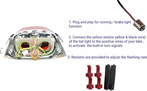 TOPZONE لسوزوكي 1997-2000 GSX-R600؛ 1996-1999 GSX-R750; LED مصباح خلفي الفرامل الذيل ضوء إشارة بدوره متكاملة. 35710-33E30 (دخان، نمط 2 وضع الفلاش) in Saudi Arabia