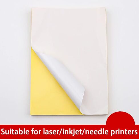 ZGBZCL Sticker Paper for Inkjet 40 Sheets 8.5" x11" Matte Sticker Printer Paper Full Sheet Labels, Sticker Paper for Printer Sticker Labels, for Laser/Inkjet (40 Sheet, 8.5''x11'') in Saudi Arabia