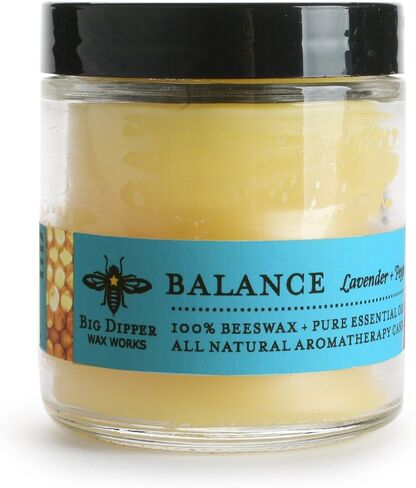 3.2 oz. Aromatherapy Apothecary Glass Beeswax Candle - Big Dipper Wax Works (Meditation) in Kuwait