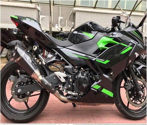 Exhaust End Silencers For For Ninja400 For Ninja 400 For Z400 2018 2019 2020 2021 Motorcycle Exhaust Muffler Middle Link Pipe Slip-On Motorcycle Exhaust Pipe(A3) in Saudi Arabia