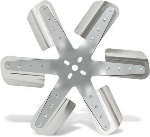18 in Belt-Driven Flex Fan | Mechanical Cooling Fan with 6-Blade Stainless Design | Steel Hub, Silver/Natural, Each in Saudi Arabia