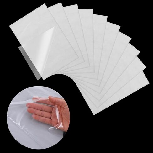 Iron On Adhesive Sheets, 10 PCS Double Sided Easy-Iron Permanent Fusible Patch Fabric Glue Press-on Patch Irons On Tape Fusible Interfacing for Sewing Heat and Bond(11 x 10 in) in Saudi Arabia