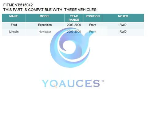 515042 محور العجلة الأمامية ومجموعة المحمل مناسب لـ 2003-2006 Ford Expedition، Lincoln Navigator 2WD in Saudi Arabia